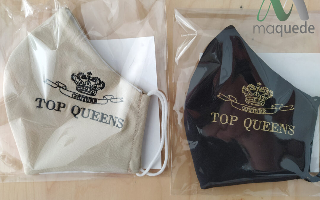 Mascarillas bordadas y reutilizables para Top Queen